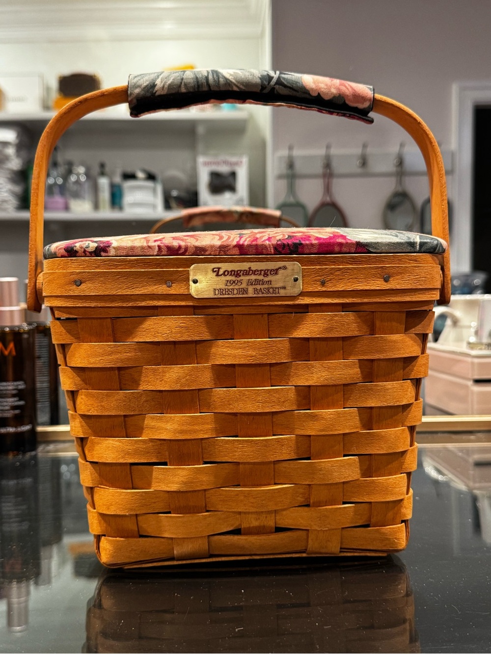 Longaberger Honey Tan Handwoven Basket
